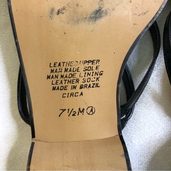 Enzo Angiolini black strappy slip on flat sandals size 7.5 M - Picture 12 of 16